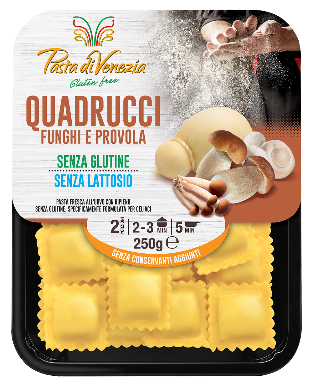 Pasta di Venezia Pasta Di Venezia Quadrucci Funghi e Provola 250GR