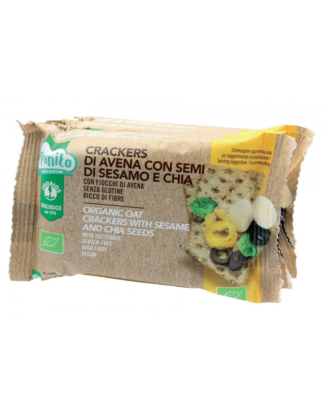 Probios CRACKERS DI AVENA SESAMO E CHIA S/G 35G