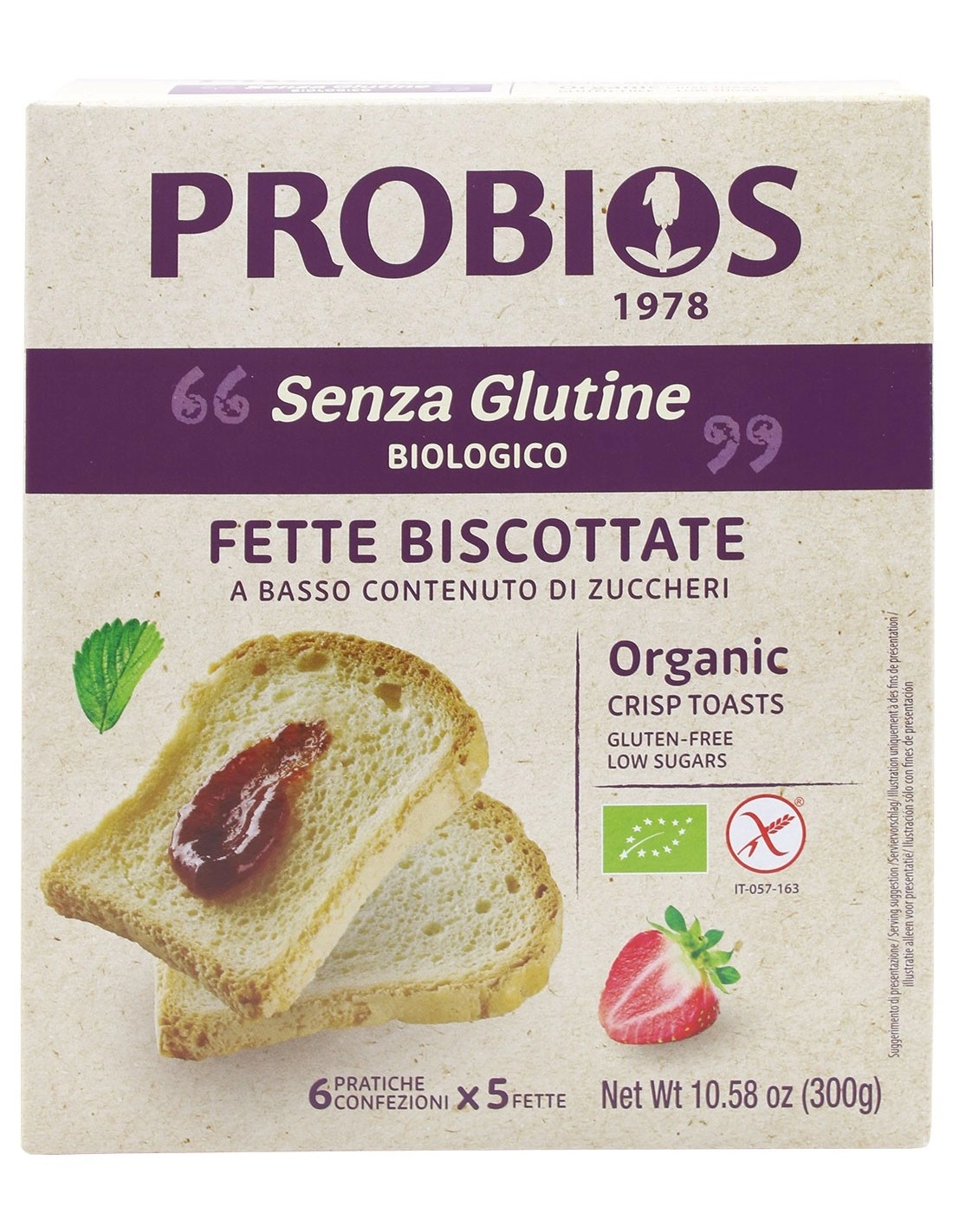 Probios FETTE BISCOTTATE SENZA GLUTINE 300G