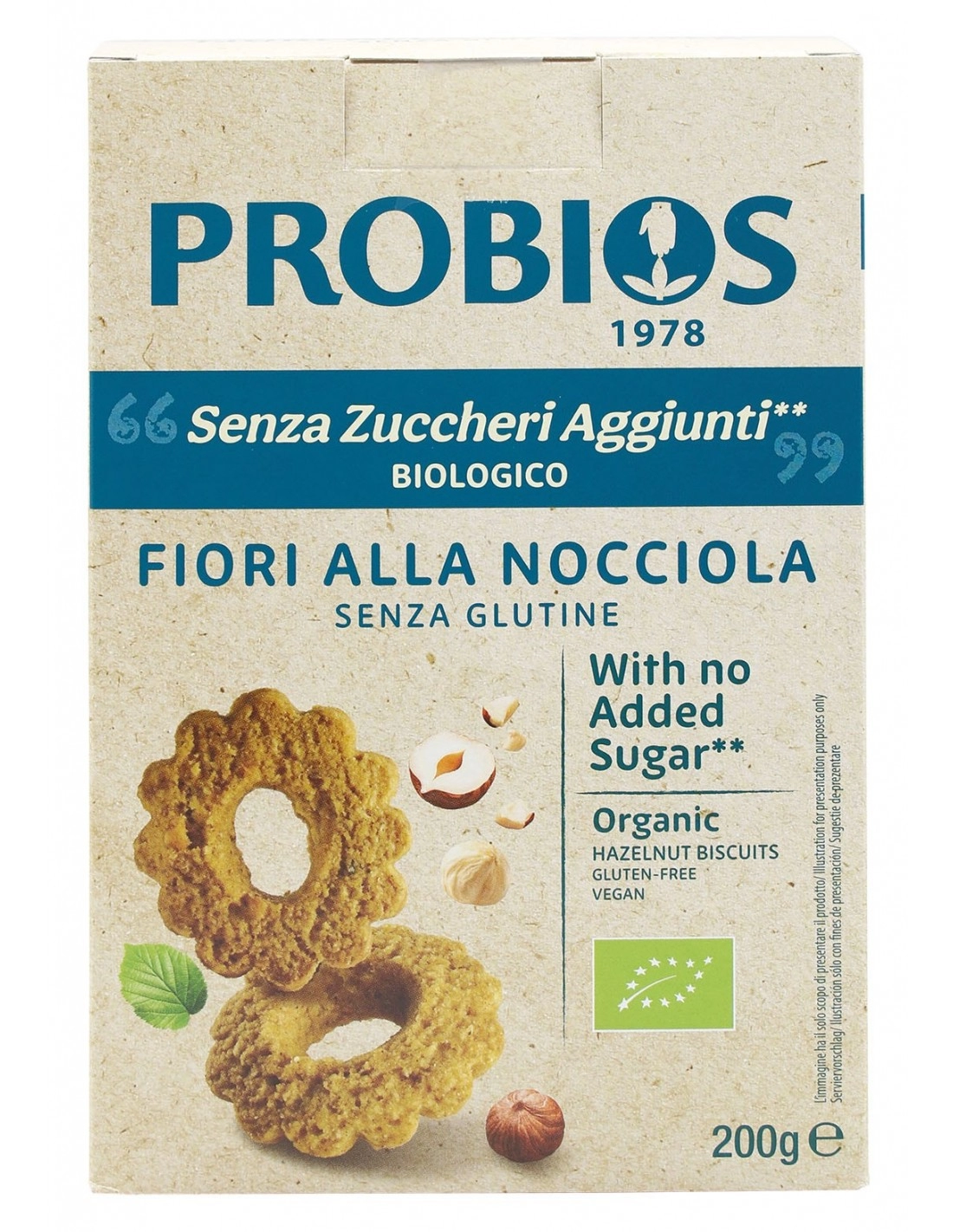 Probios FIORI ALLA NOCCIOLA S/ZUCCHERI S/G 200G