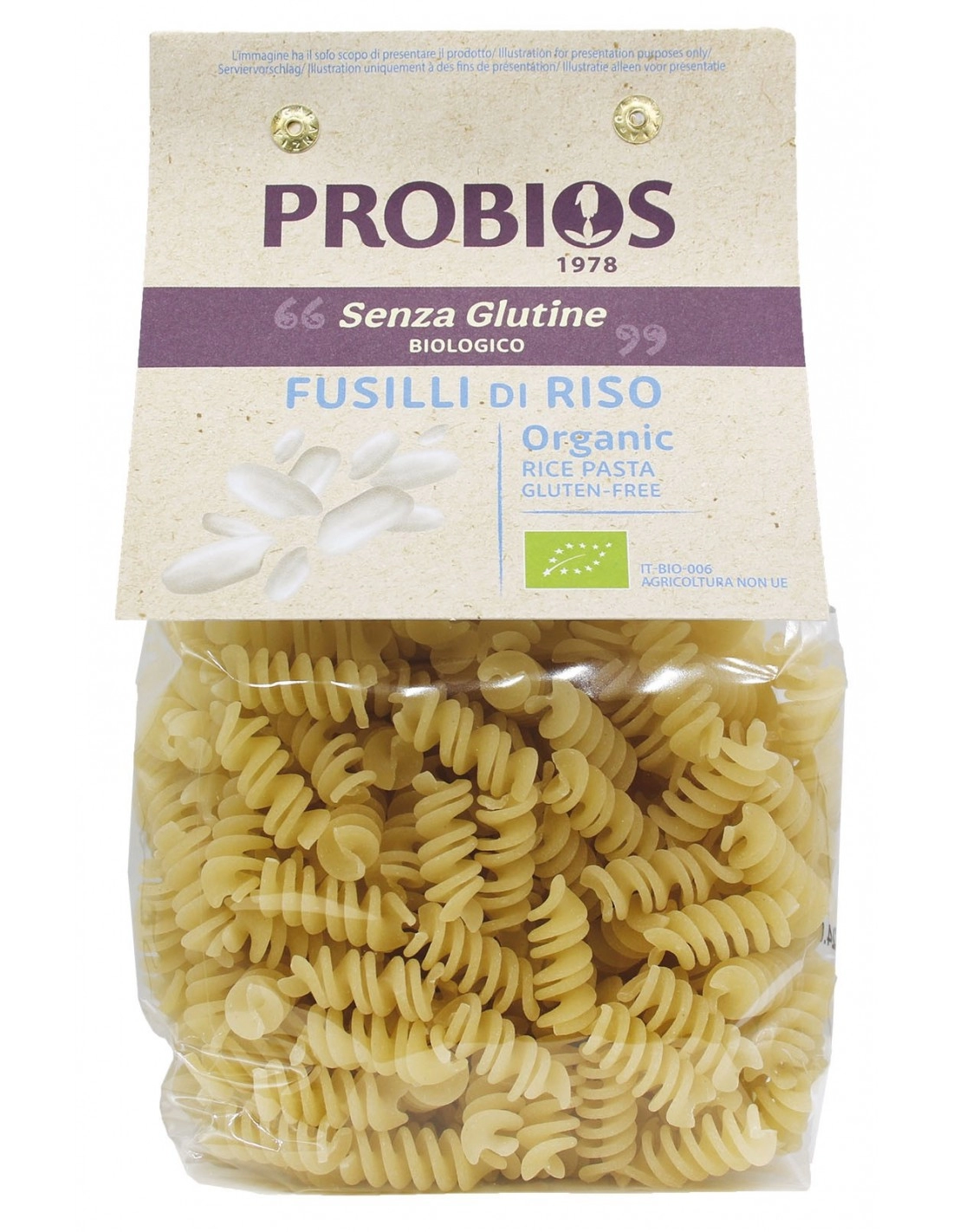 Probios FUSILLI DI RISO 400G SENZA GLUTINE