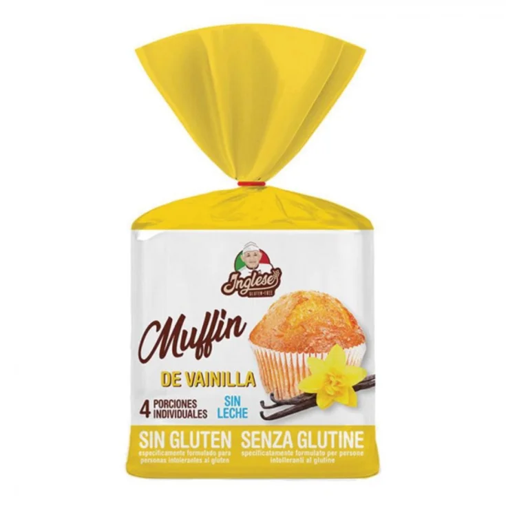 Inglese MUFFIN ALLA VANILLA (4PZ) GR.200 ” NUOVA RICETTA “