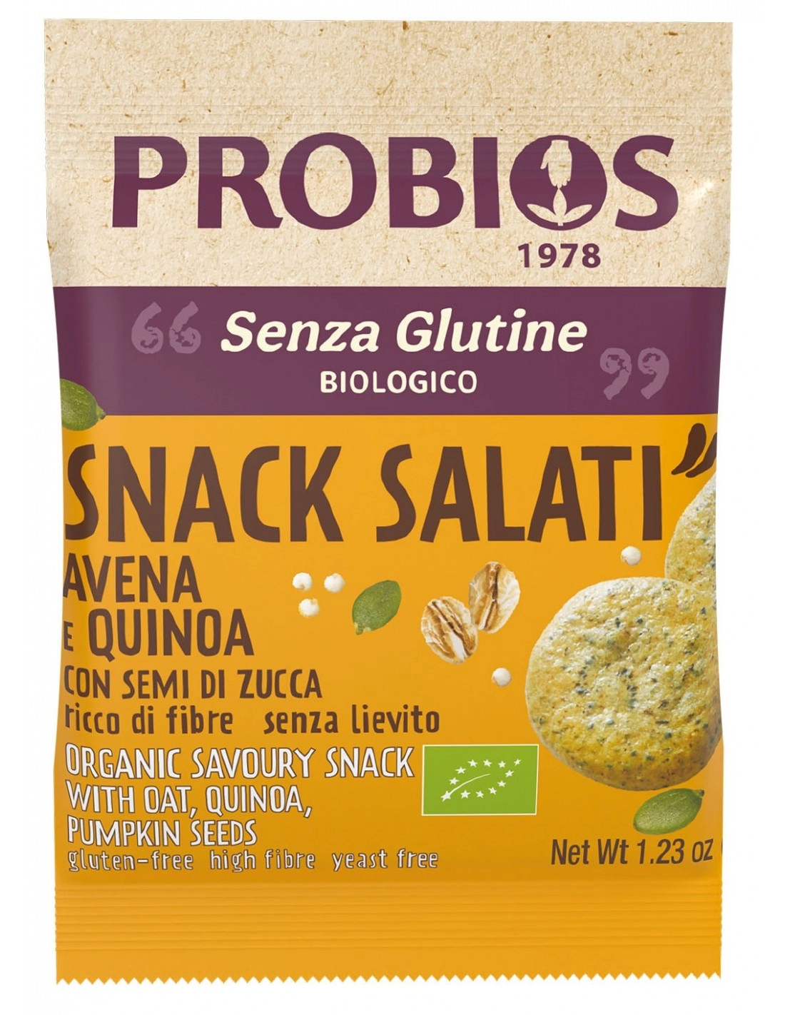 Probios SNACK AVENA E QUINOA 35G S/GLUTINE