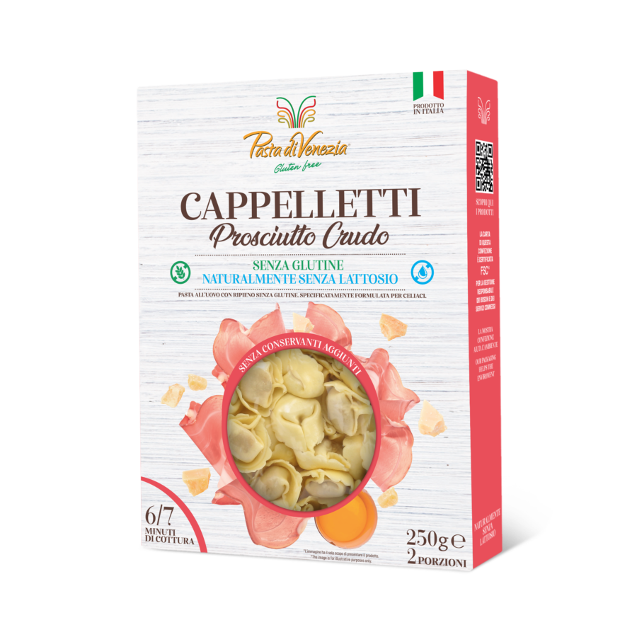 Pasta di Venezia CAPPELLETTI PROSCIUTTO CRUDO S/G STABILIZZATA 250G