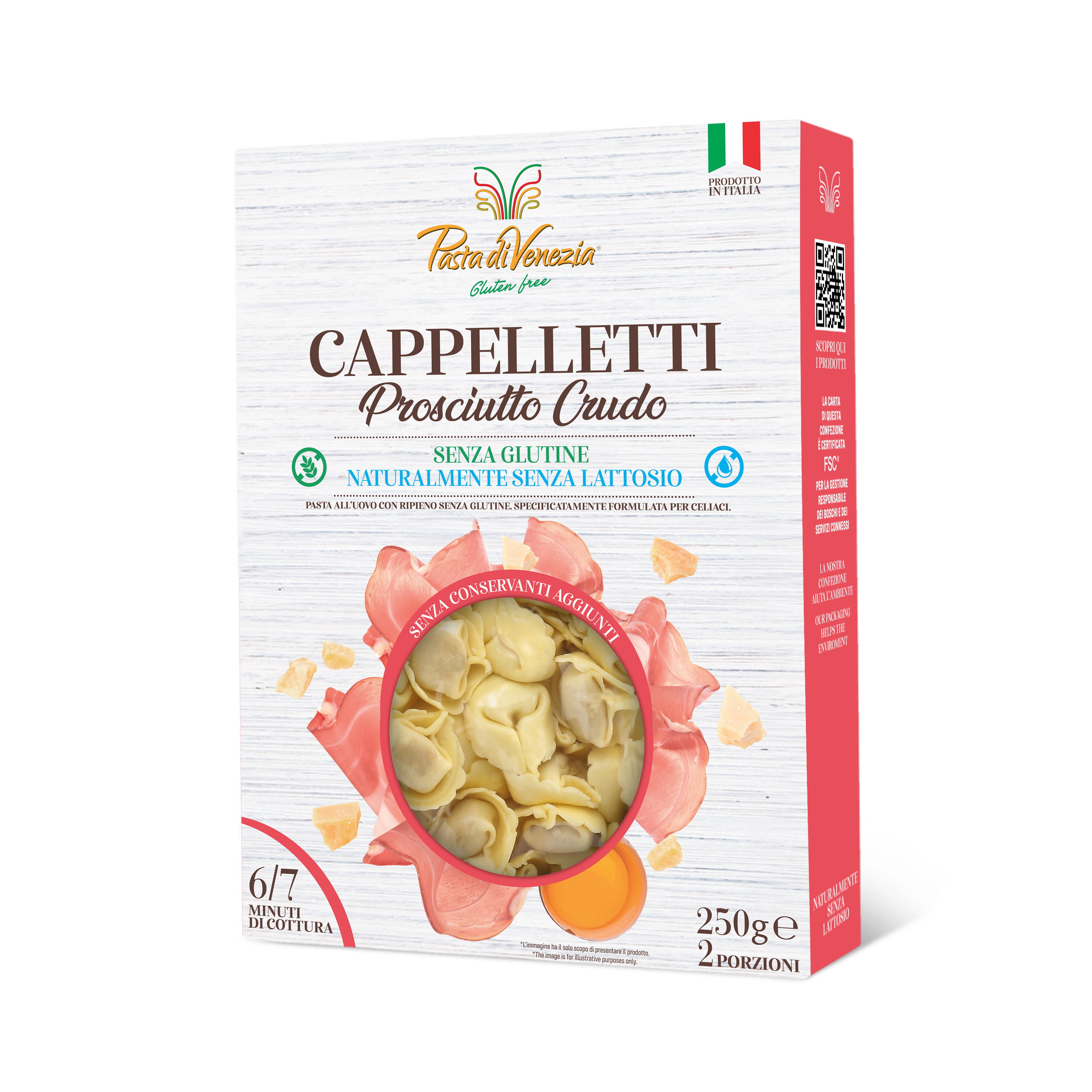 Pasta di Venezia CAPPELLETTI PROSCIUTTO CRUDO S/G STABILIZZATA 250G