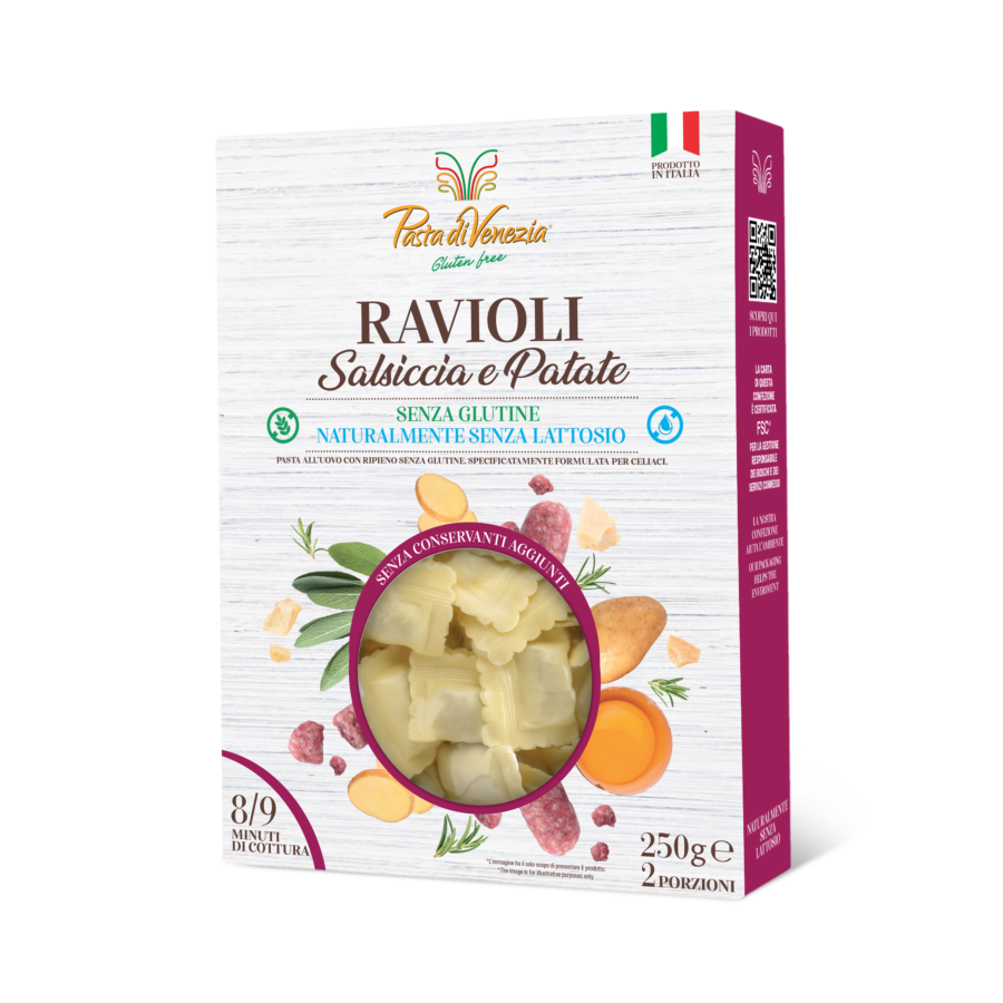 Pasta di Venezia RAVIOLI SALSICCIA E PATATE S/G STABILIZZATA 250G