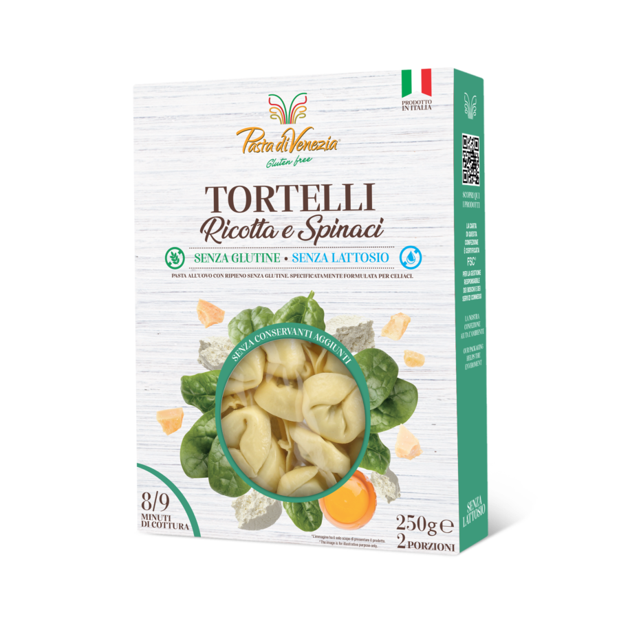 Pasta di Venezia TORTELLI RICOTTA SPINACI S/G STABILIZZATA  250G