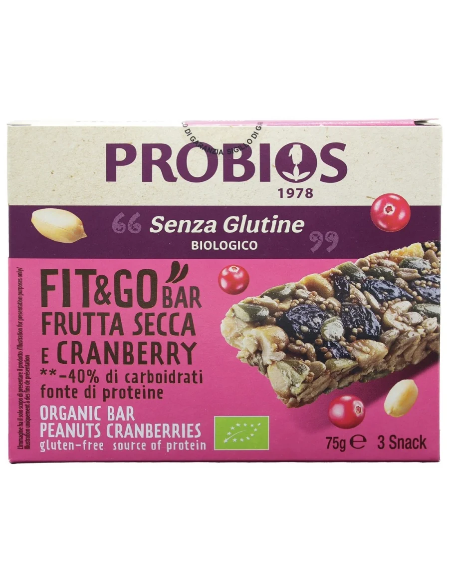 Probios FIT&GO BAR FRUTTA SECCA E CRANBERRY