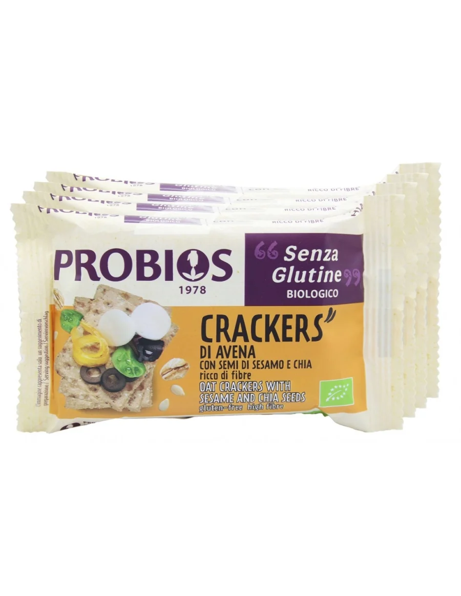 Probios CRACKERS DI AVENA SESAMO E CHIA S/G 35G