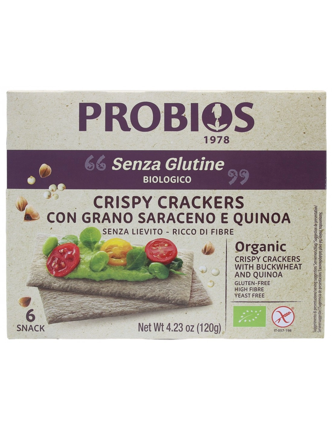 Probios CRISPY CRACKERS GRANO SARACENO E QUINOA