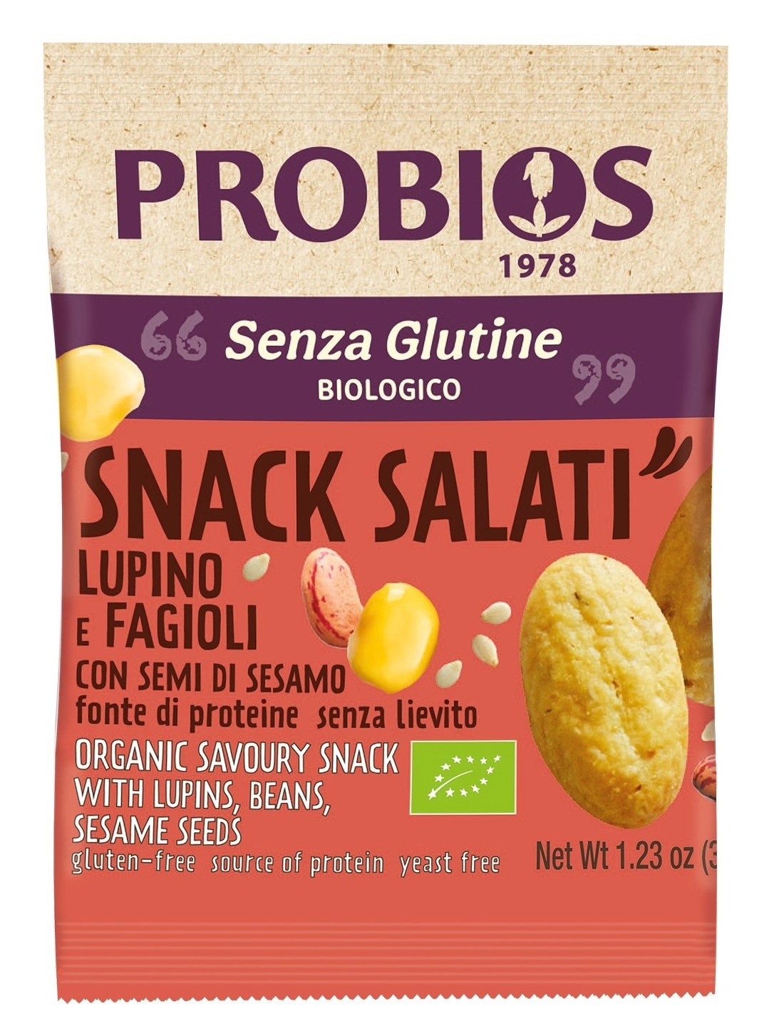 Probios SNACK LUPINO E FAGIOLI 35G S/GLUTINE