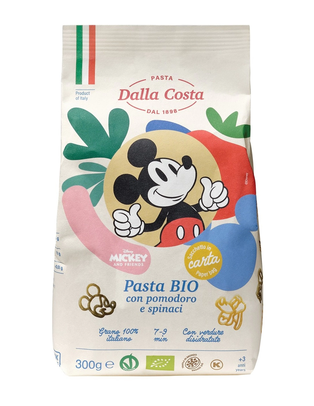 Probios DISNEY PASTA TRICOLORE MICKEY E CO 300g