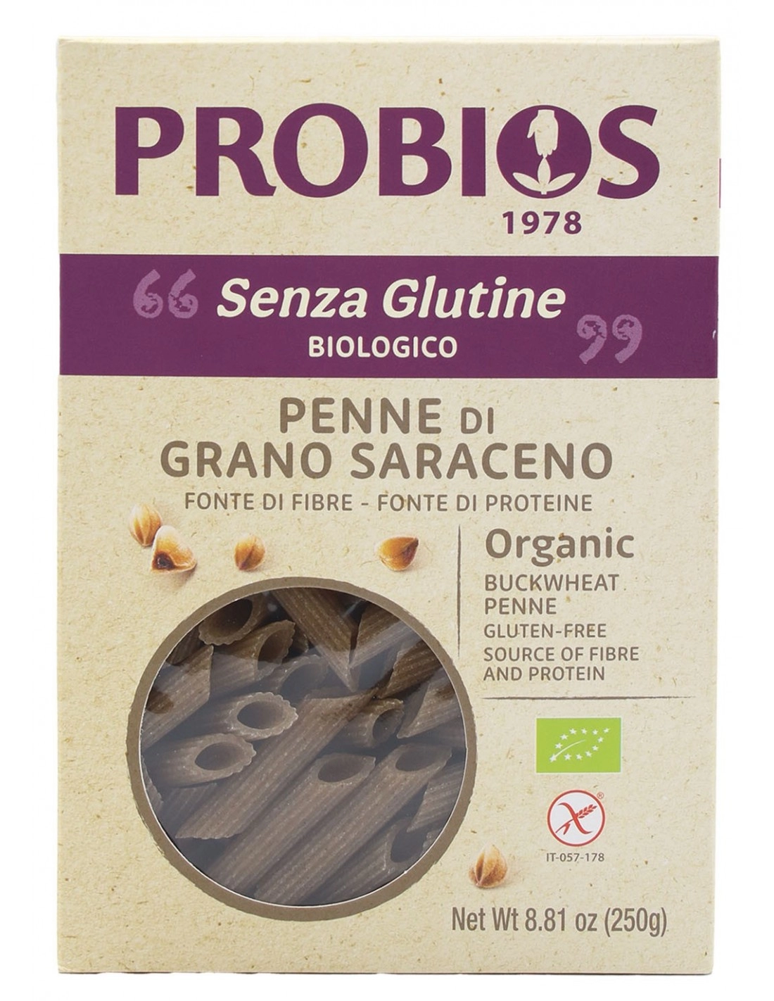 Probios PENNE DI GRANO SARACENO S/G 250G