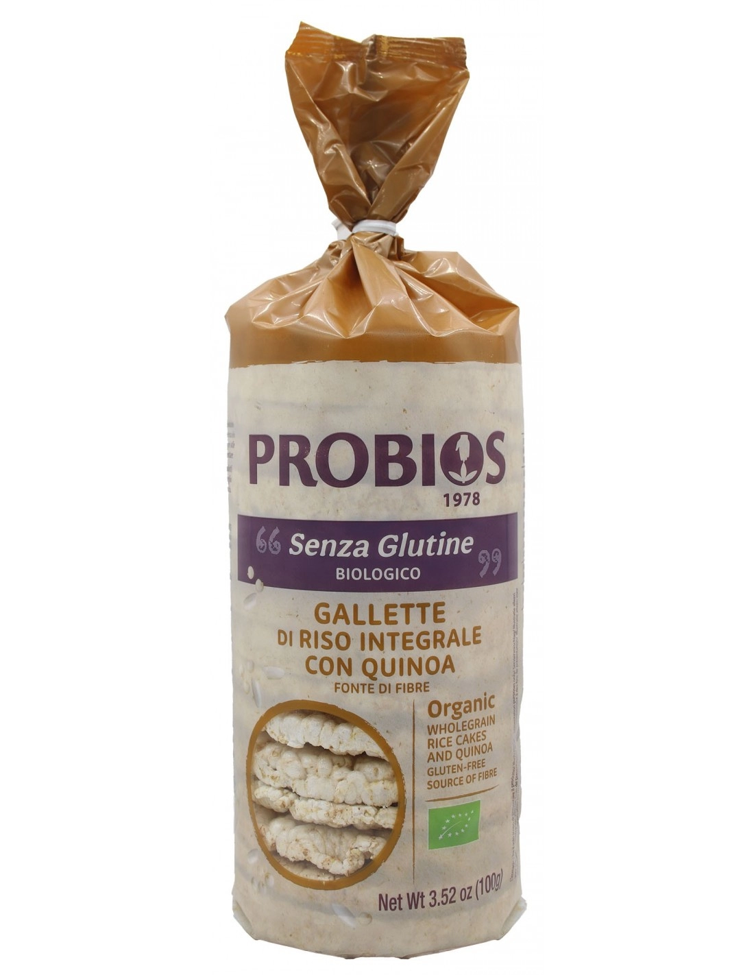 Probios GALLETTE DI RISO CON QUINOA S/G 100G