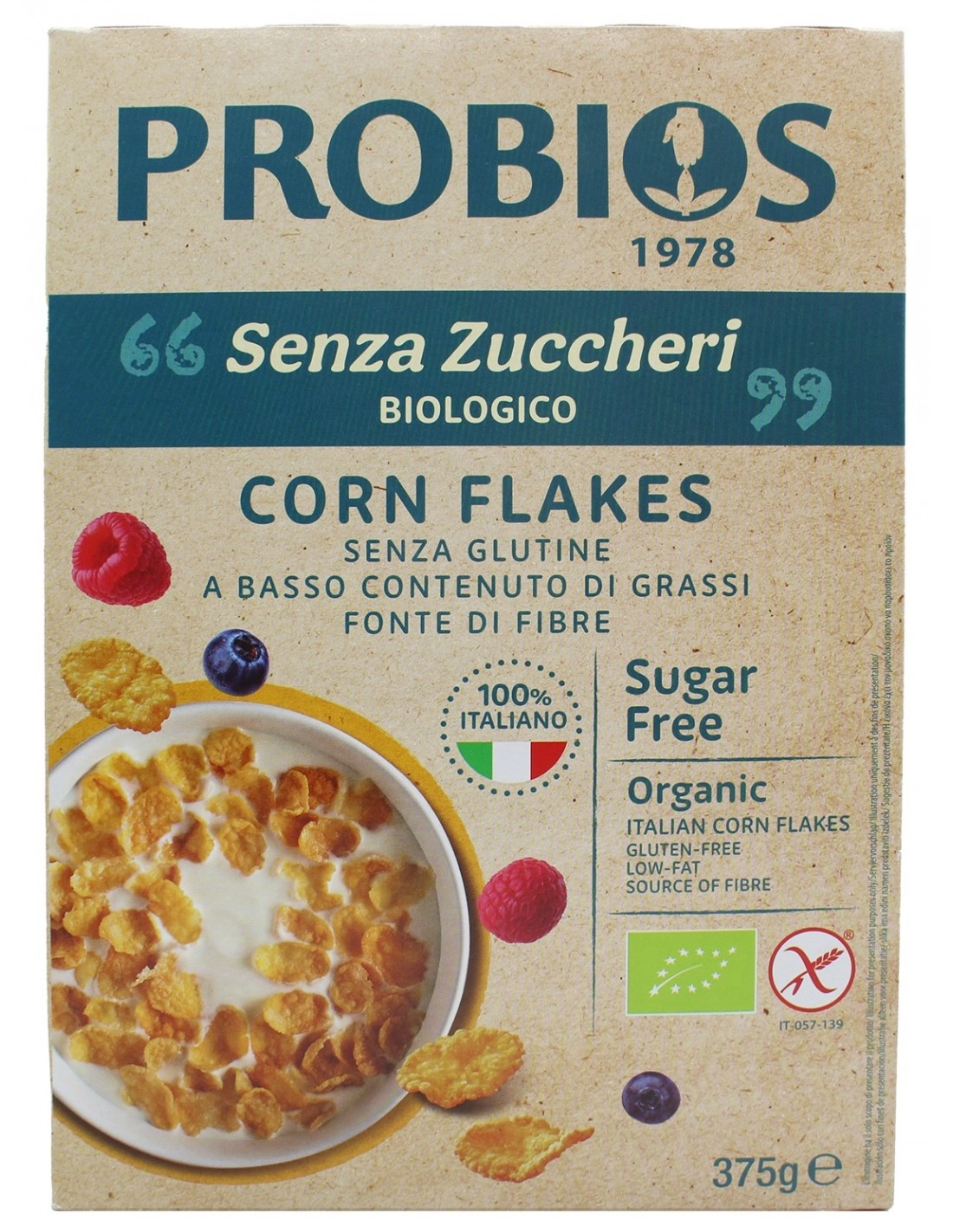 Probios CRISPY CORN FLAKES SENZA ZUCCHERI 375G