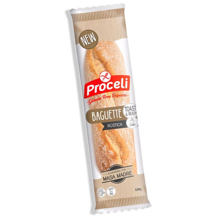 Italcibo PROCELI BAGUETTE RUSTICA 120 GR  -  SENZA LATTE E DERIVATI