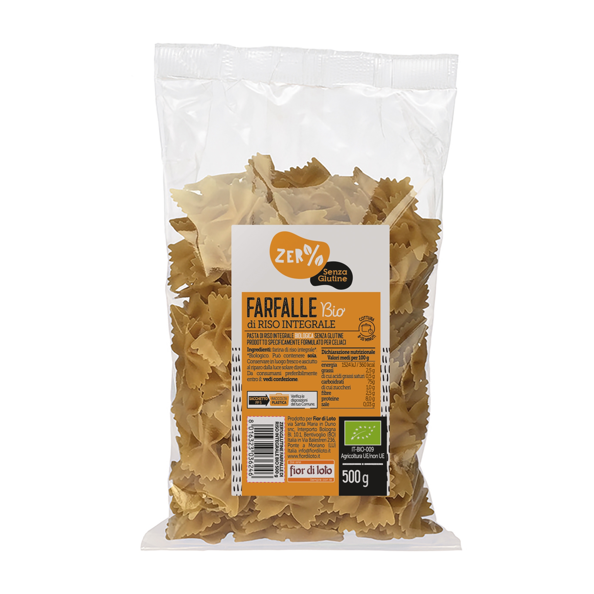 Biotobio Riso integrale – farfalle