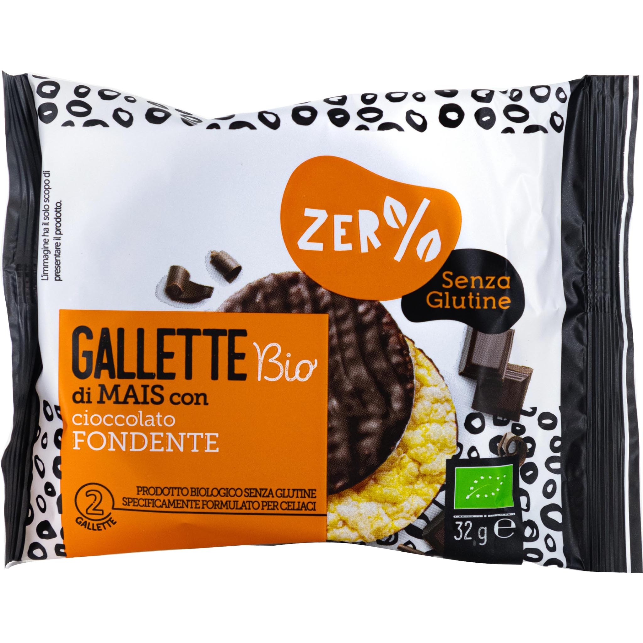 Biotobio Gallette di mais ricoperte di cioccolato fondente