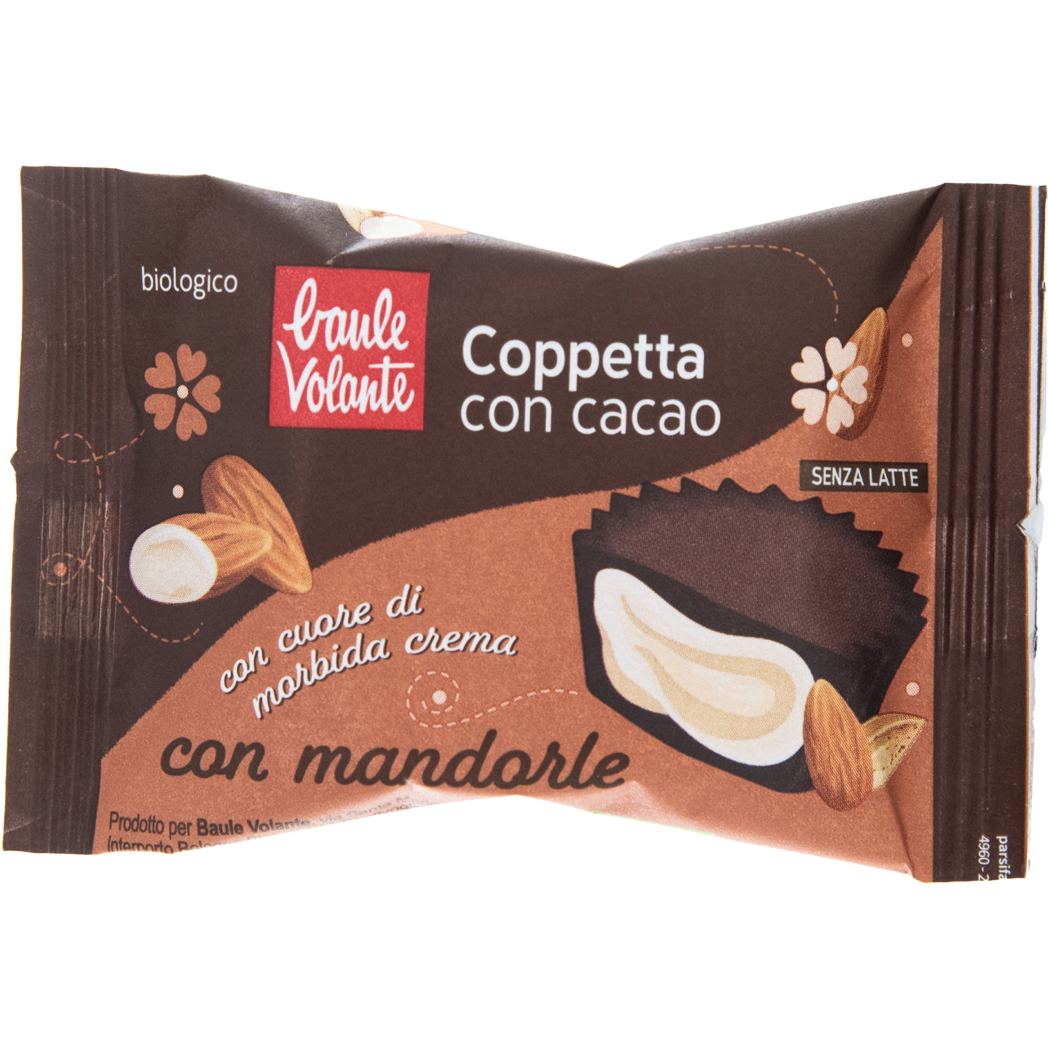 Biotobio Coppetta con cacao con cuore di morbida crema con mandorle