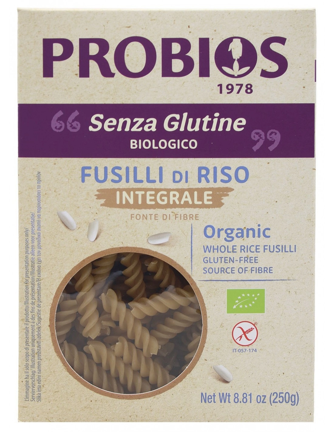 Probios FUSILLI DI RISO INTEGRALE