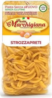 Inglese LA MARCHIGIANA PASTA SECCA ALL’UOVO STROZZAPRETI GR.250- NOVITA’