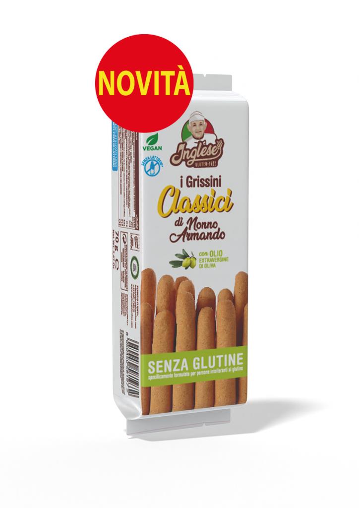 Inglese GRISSINO LUNGO OLIO EXTRA VERGINE GR.70 – NOVITA’