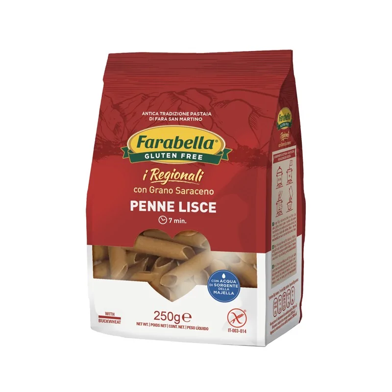 Farabella PENNE LISCIE AL SARACENO I REGIONALI PASTA SECCA
