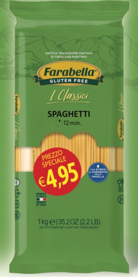 Farabella Spaghetti Promo 1 KG €4,95
