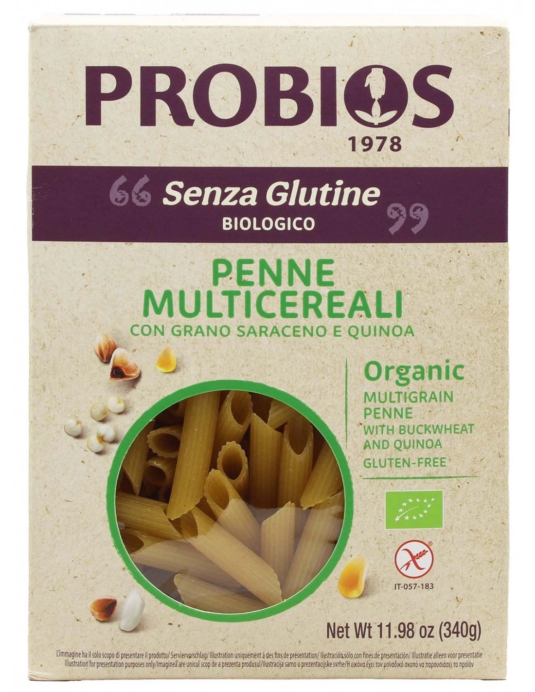 Probios PENNE MULTICEREALI – con grano saraceno e quinoa