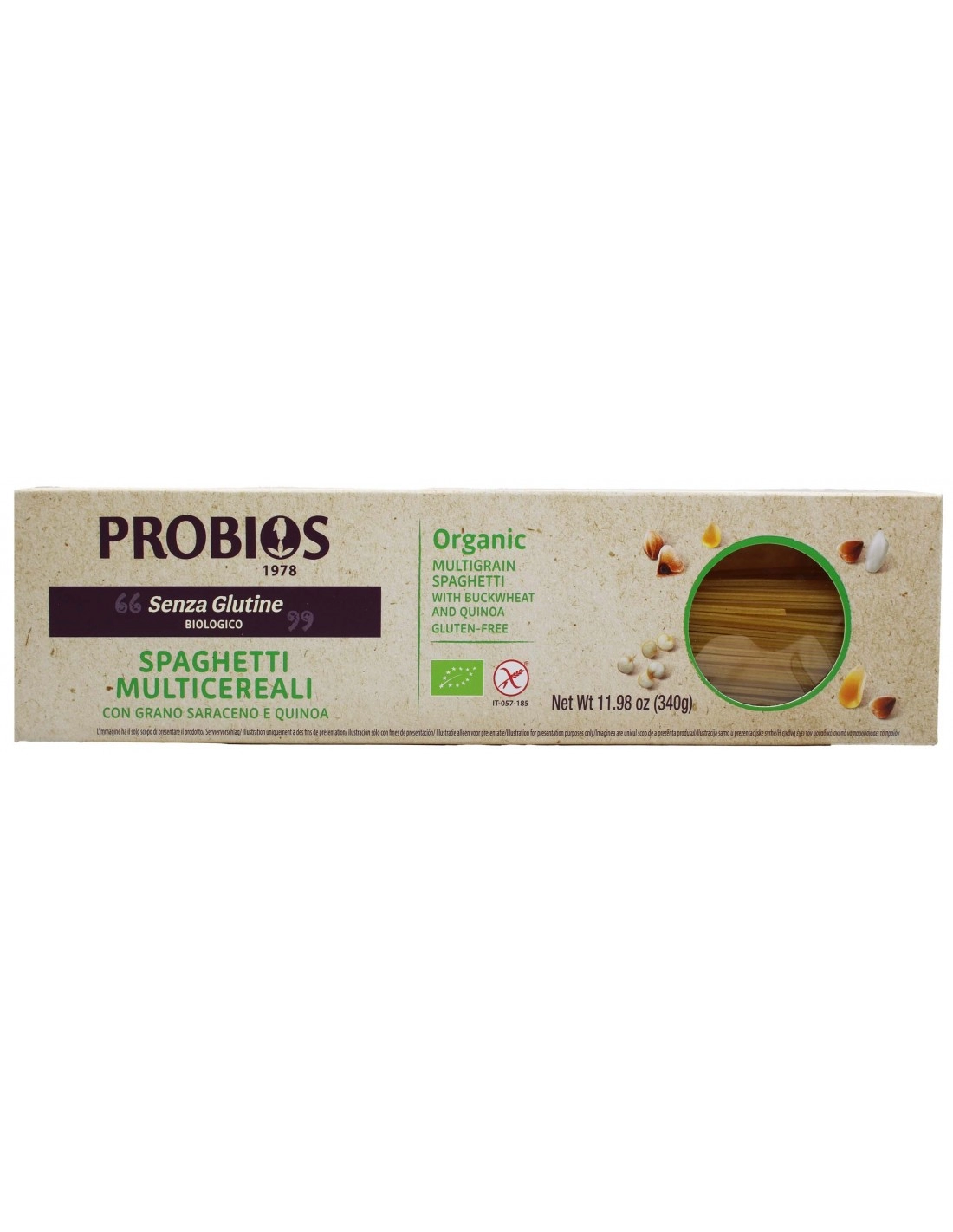 Probios SPAGHETTI MULTICEREALI – con grano saraceno e quinoa