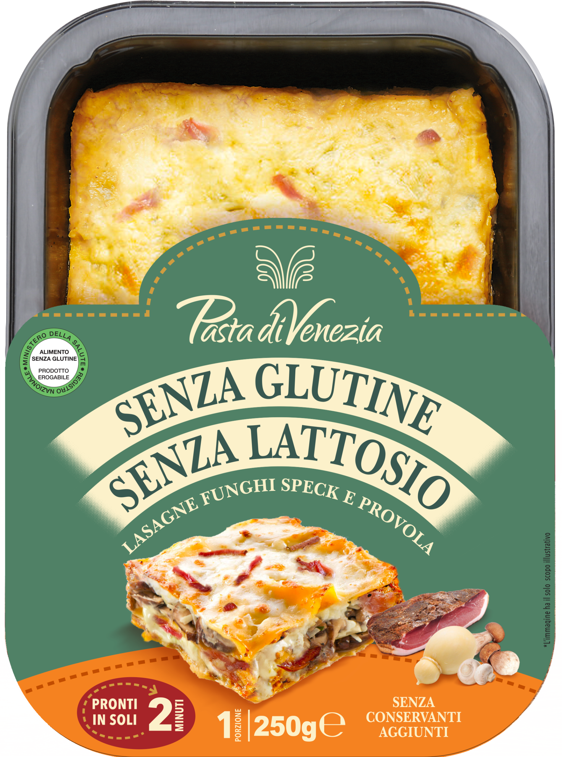 Pasta di Venezia Pasta Di Venezia Lasagne Funghi Speck e Provola 300GR