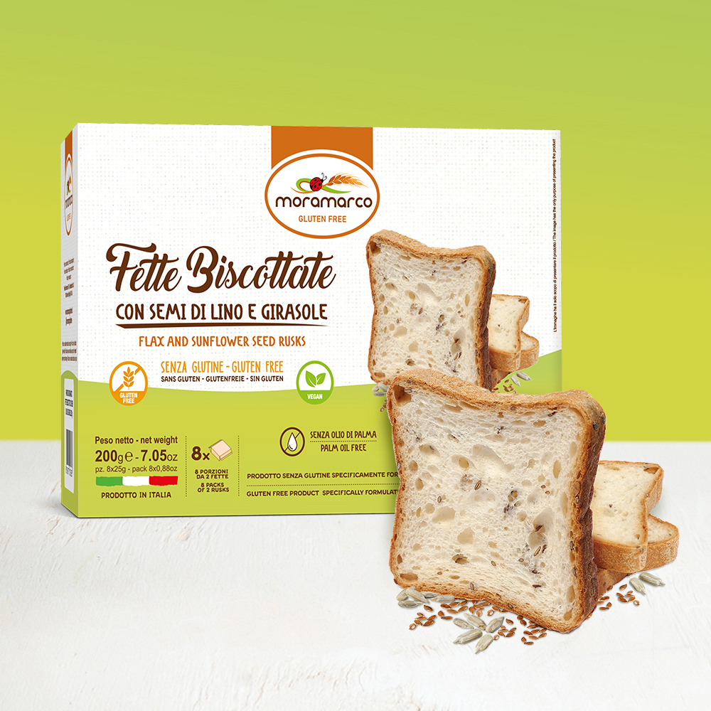 Italcibo MORAMARCO FETTE BISCOTTATE AI SEMI DI LINO E GIRASOLE