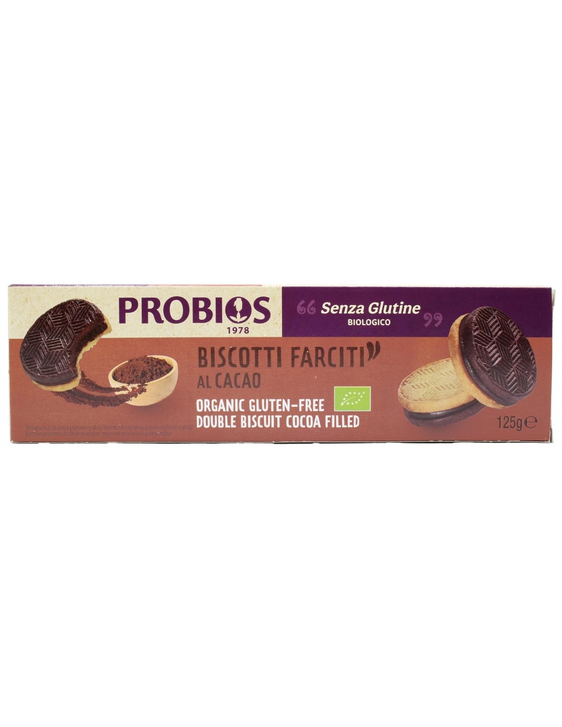 Probios BISCOTTI FARCITI AL CACAO