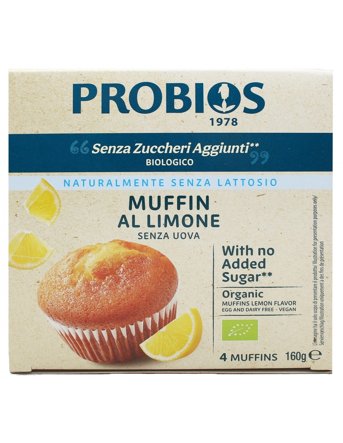 Probios MUFFIN AL LIMONE SENZA ZUCCHERI AGGIUNTI