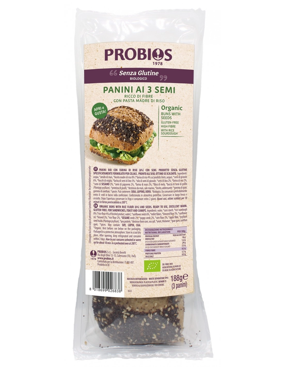 Probios PANINI AI TRE SEMI