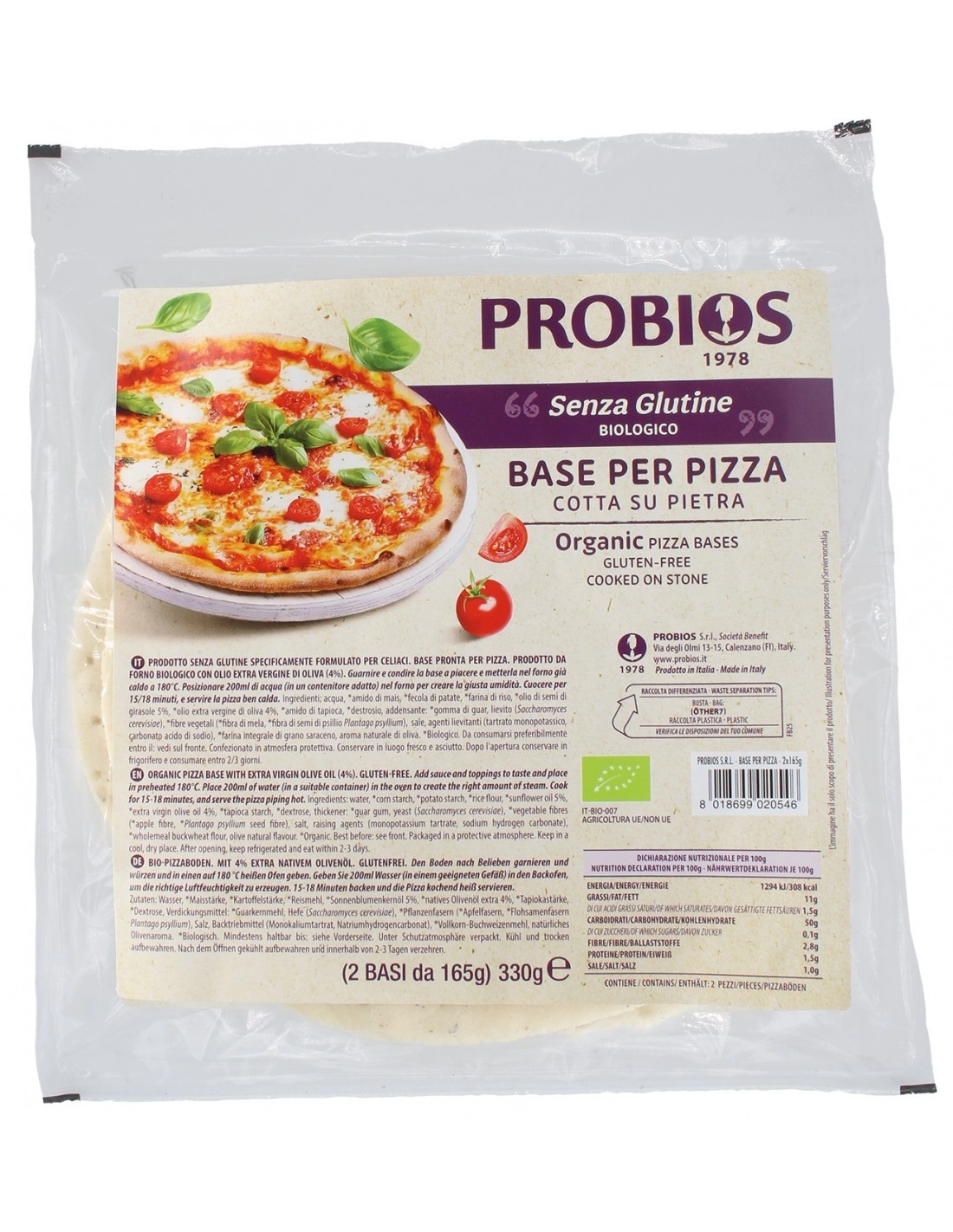 Probios BASE PER PIZZA SENZA GLUTINE