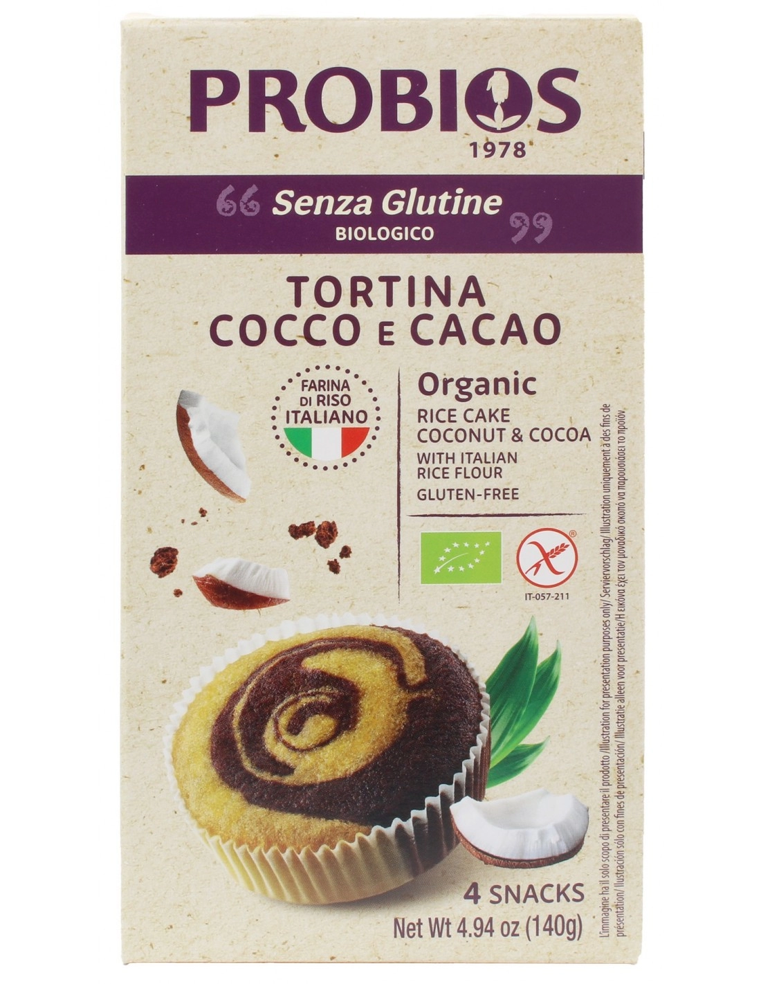 Probios TORTINA COCCO E CACAO