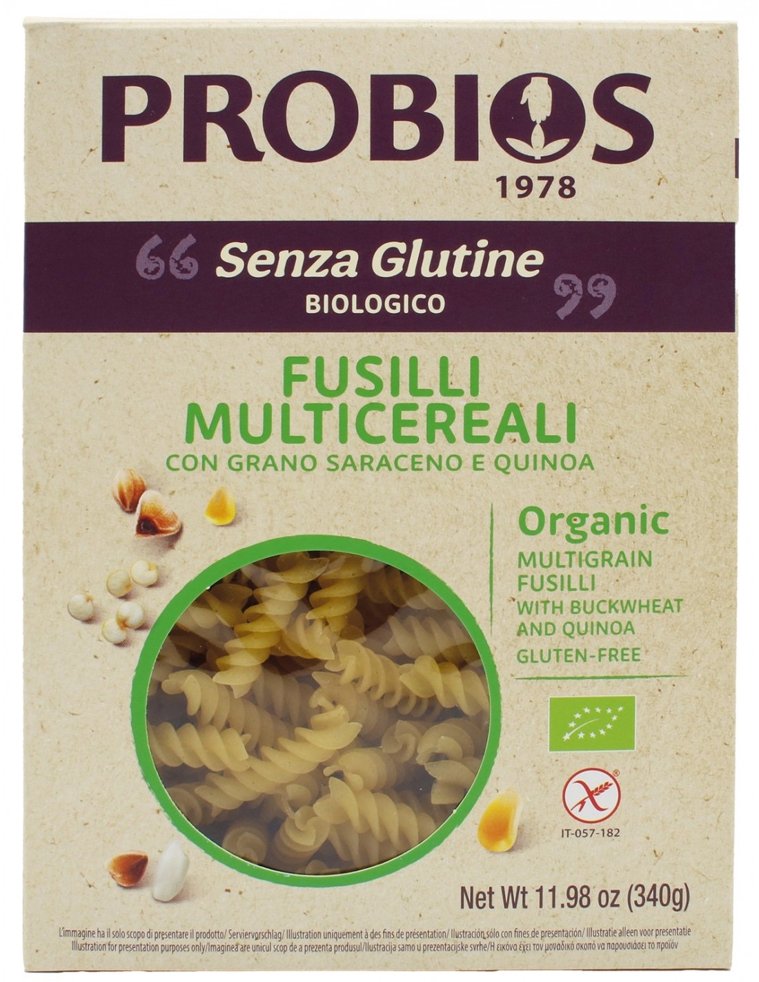 Probios FUSILLI MULTICEREALI – con grano saraceno e quinoa