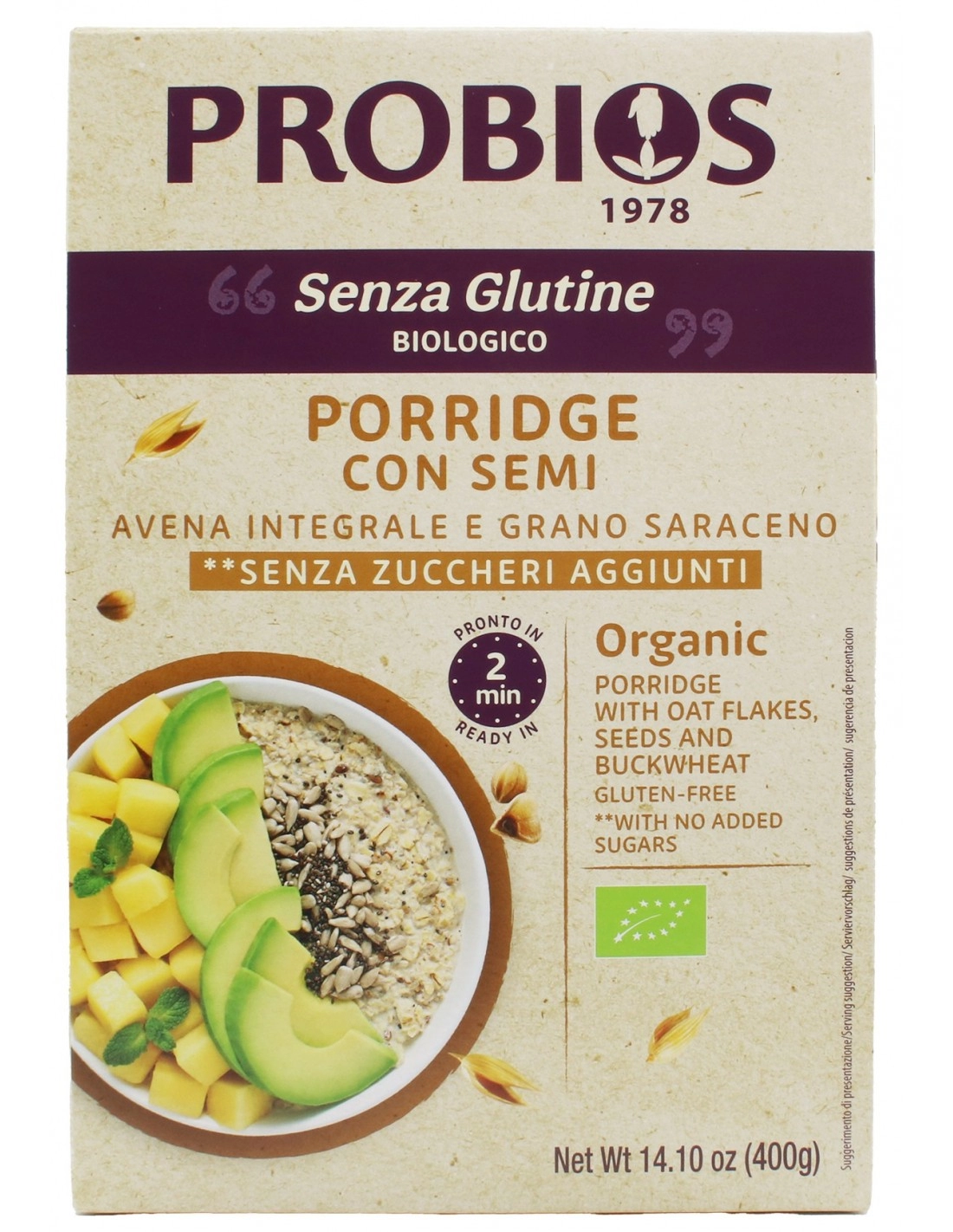 Biotobio Avena bowl con semi
