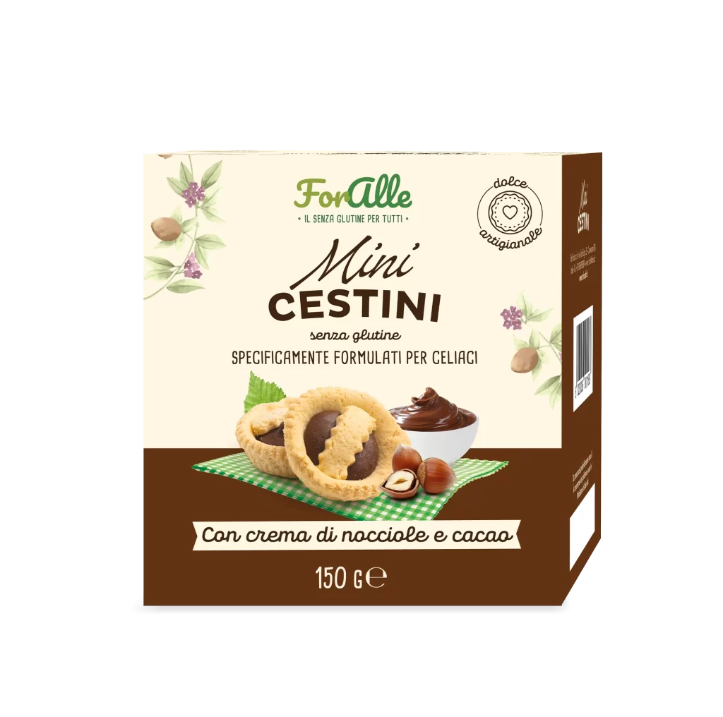 Foralle FORALLE MINI CESTINI CON CREMA DI NOCCIOLE E CACAO 150g Novità