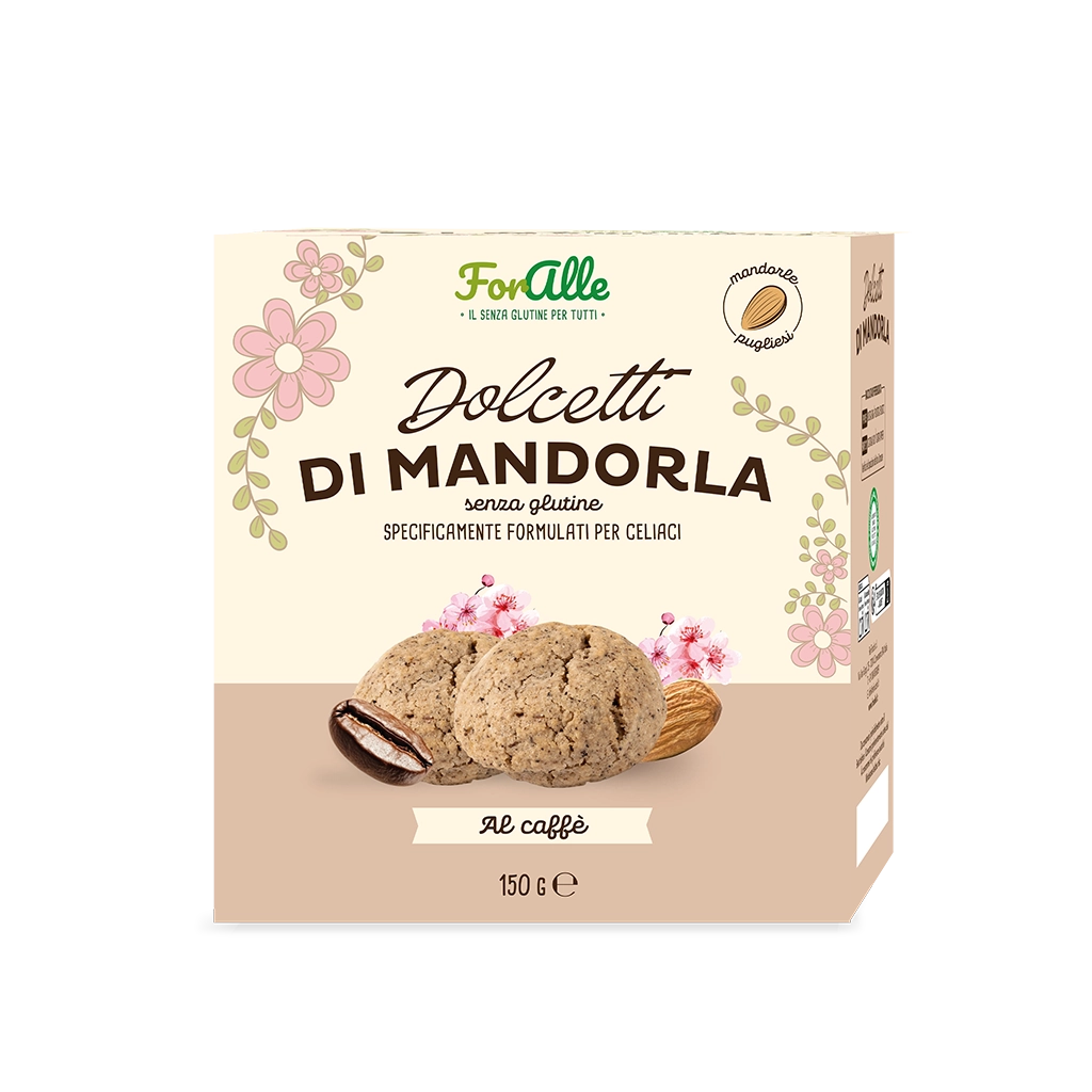 Foralle FORALLE DOLCETTI di MANDORLA 150g 6 Gusto Caffè      Novità