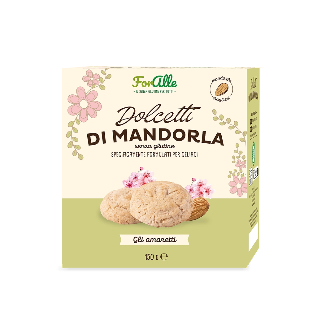Foralle FORALLE DOLCETTI di MANDORLA 150g 6 Gusto Amaretti  Novità