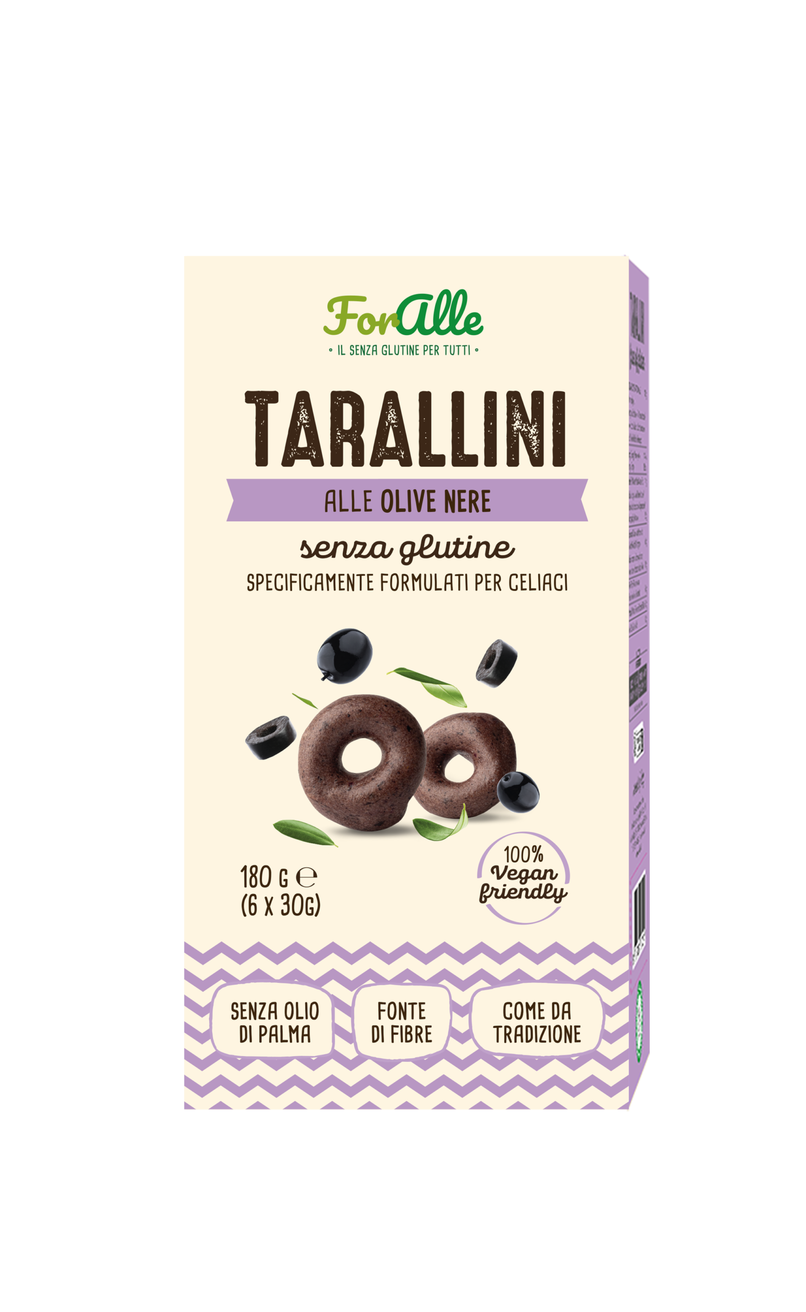 Foralle FORALLE TARALLINI ALLE OLIVE NERE 180g