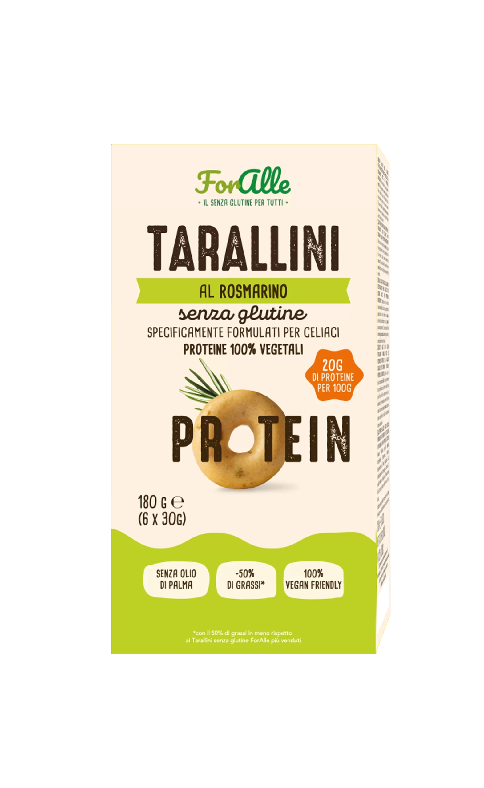 Foralle FORALLE TARALLINI PROTEICI AL ROSMARINO 6×30 gr