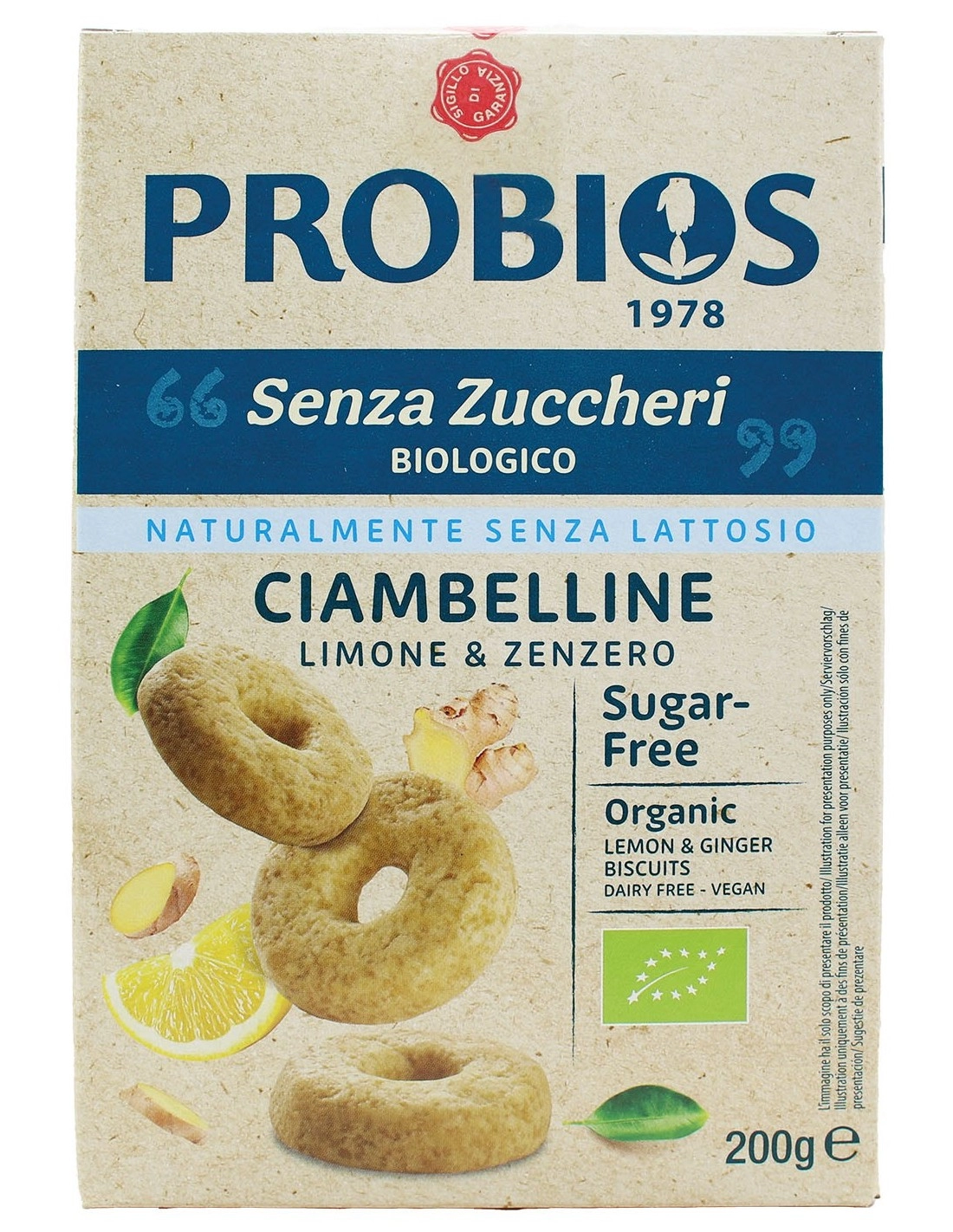 Probios CIAMBELLINE LIMONE E ZENZERO SENZA ZUCCHERI