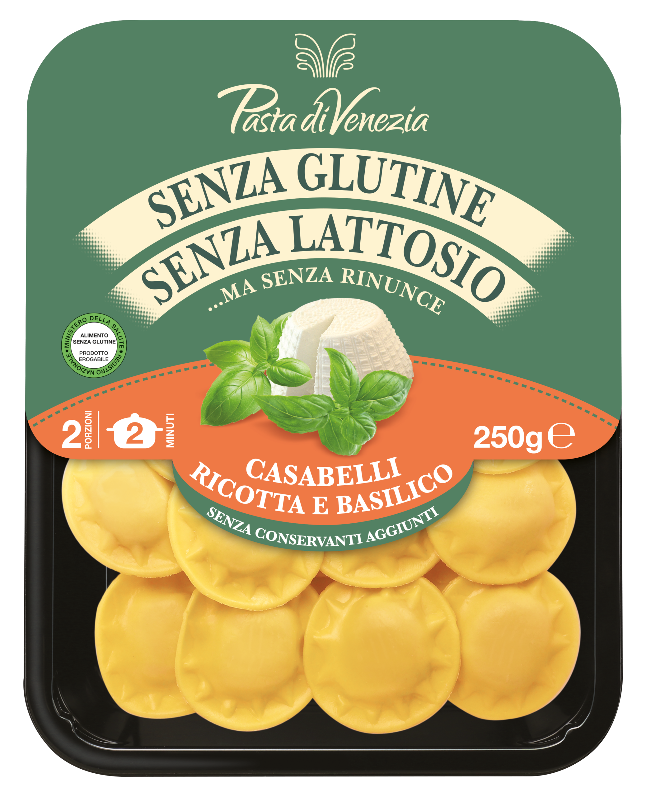 Pasta di Venezia CASABELLI RICOTTA E BASILICO 250g DIPONIBILI DA MAGGIO AD AGOSTO