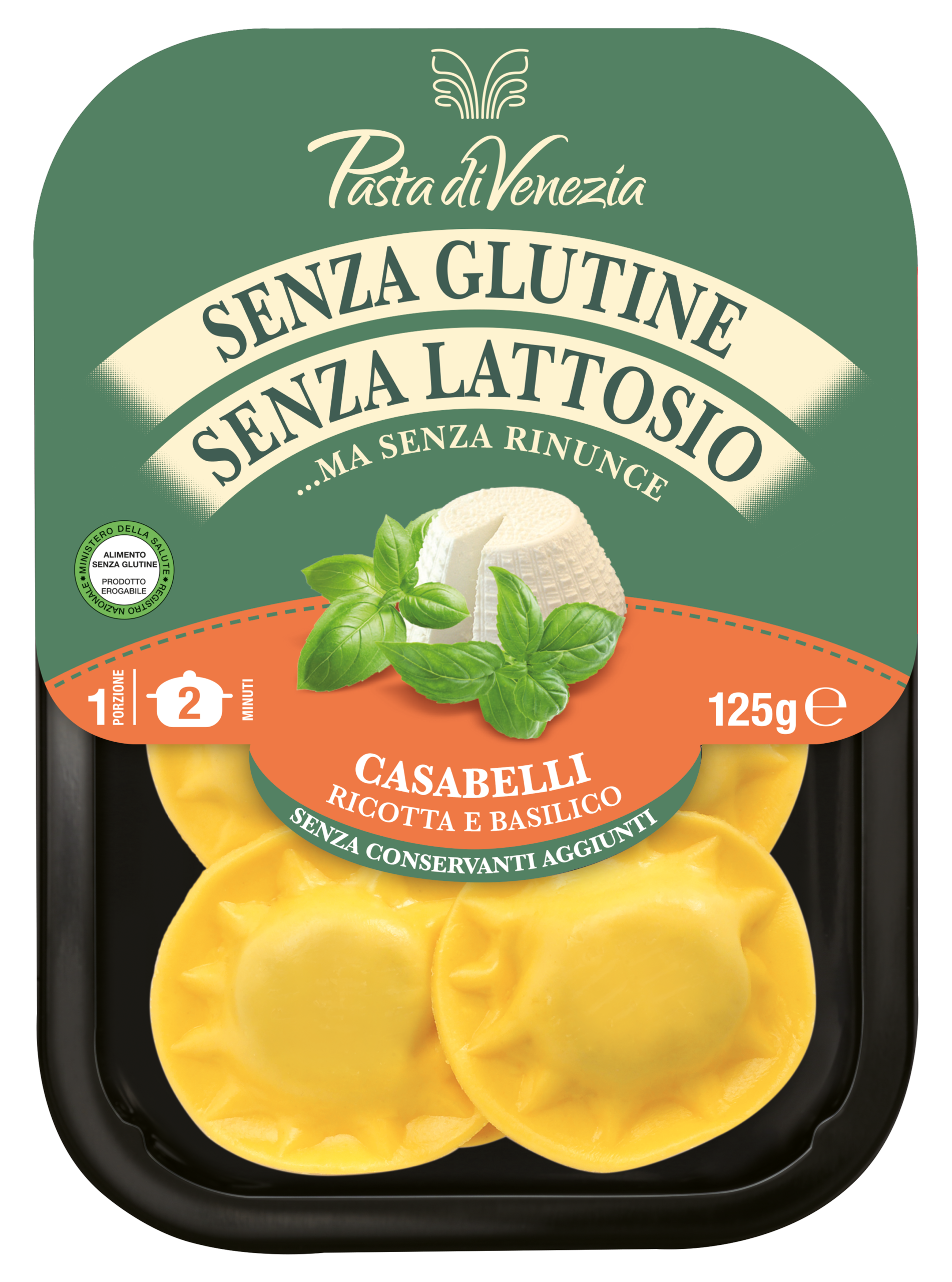 Pasta di Venezia CASABELLI RICOTTA E BASILICO 125g DIPONIBILI DA MAGGIO AD AGOSTO