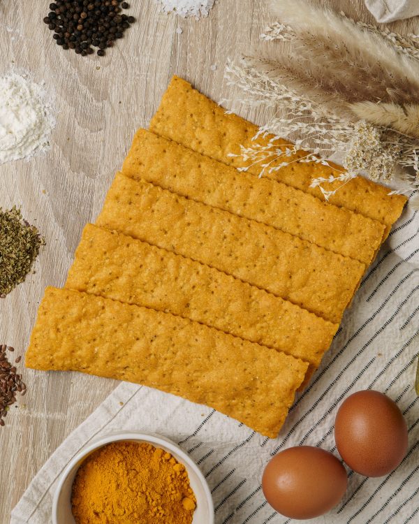Romagna free Cracker –  CURCUMA – LINO
