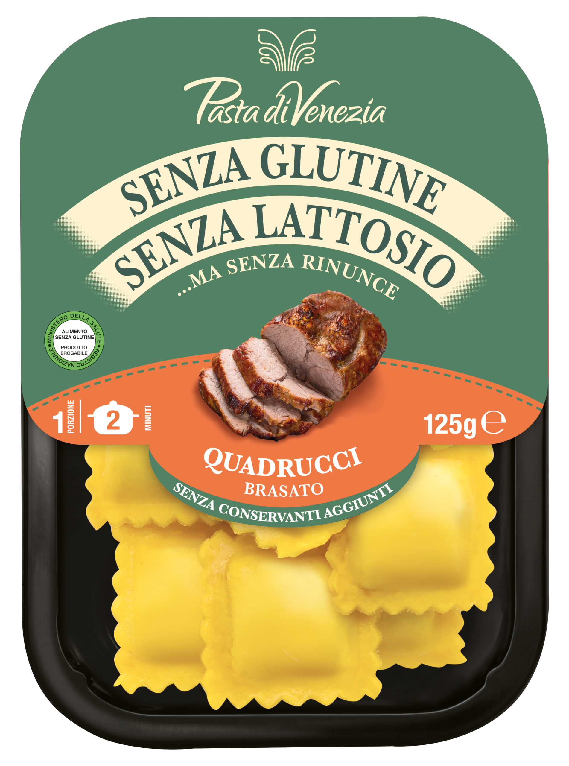 Pasta di Venezia QUADRUCCI AL BRASATO 125g