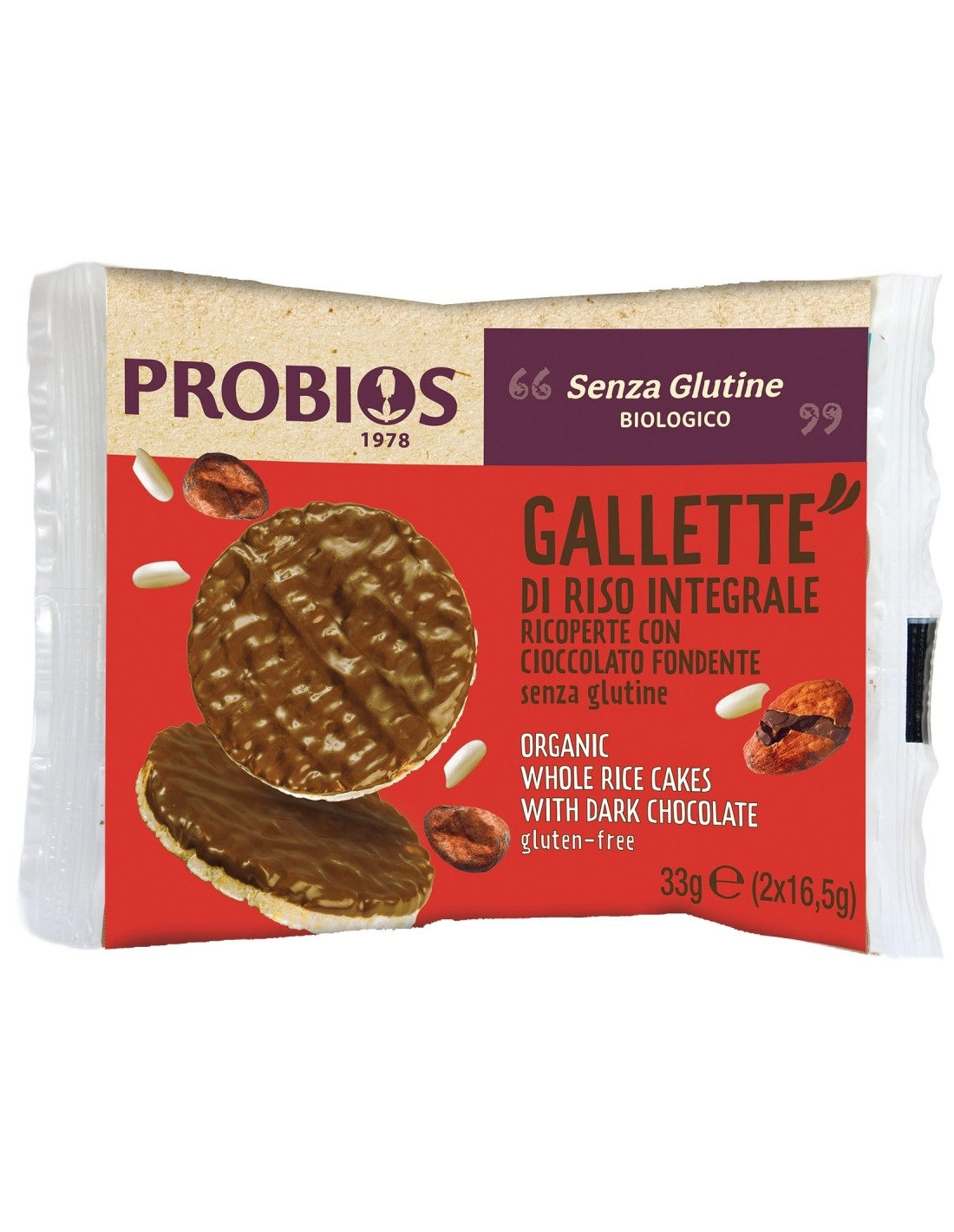 Probios CIOKO GALLETTE RISO INTEGRALE E CIOCCOLATO FONDENTE